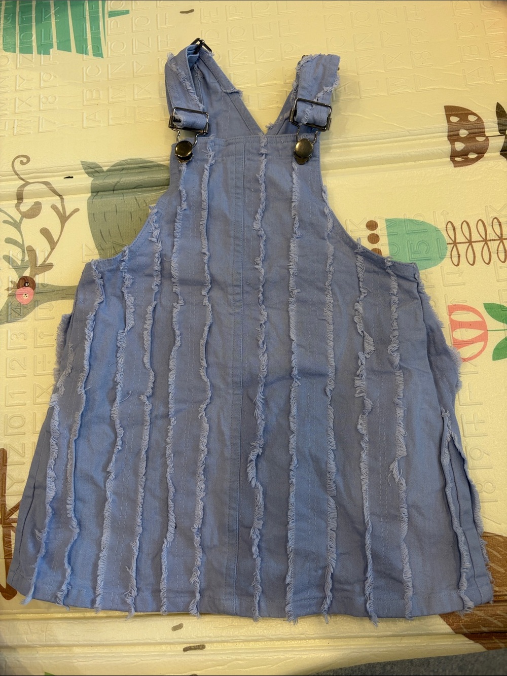 Igloo Girls Blue Ruffle Strap Pinafore Skirt